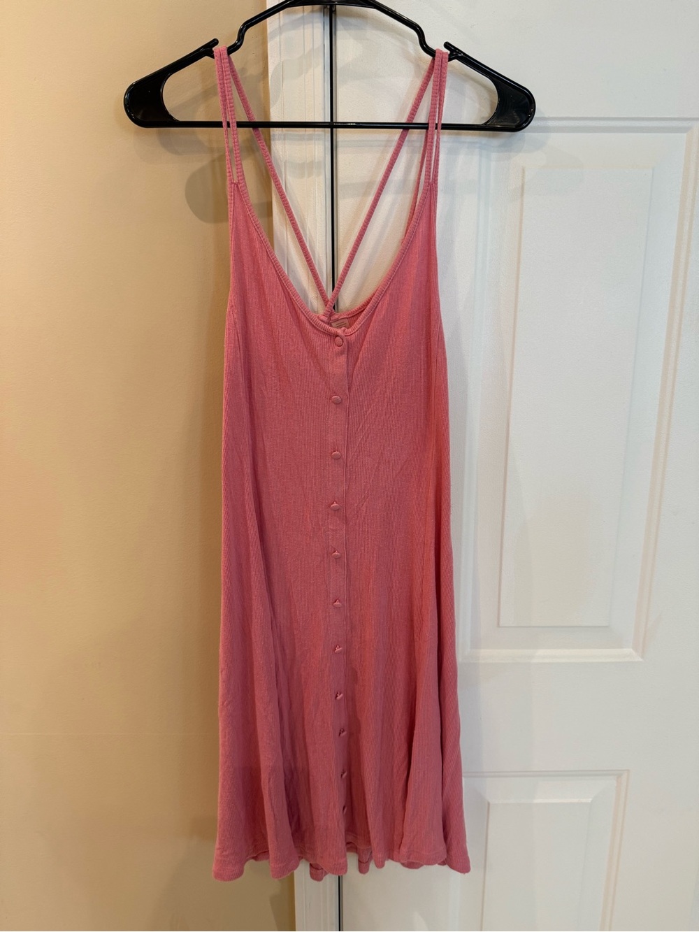 Roxy Pink Button-Front Slip Dress